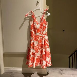 Tracy & Michael vintage Floral Red and White romantic Dress, size 4